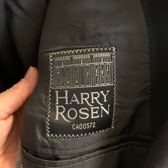 Mani by Giorgio Armani x Harry Rosen Navy Blue Blazer Jacket - Picture 4 of 16